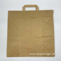Wholesale recycled kraft paper bags with flat handle